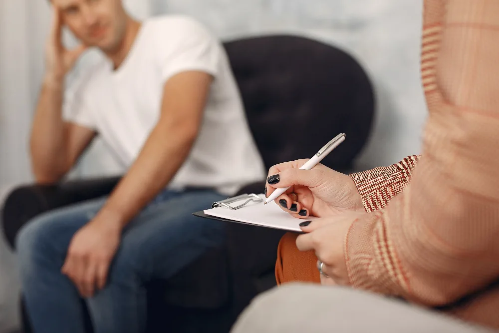 Therapy session at SolaceSpring Psychiatry